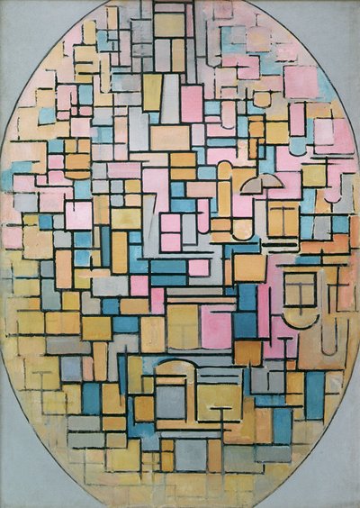 Tableau III: Composition in Oval, 1914 by Piet Mondrian